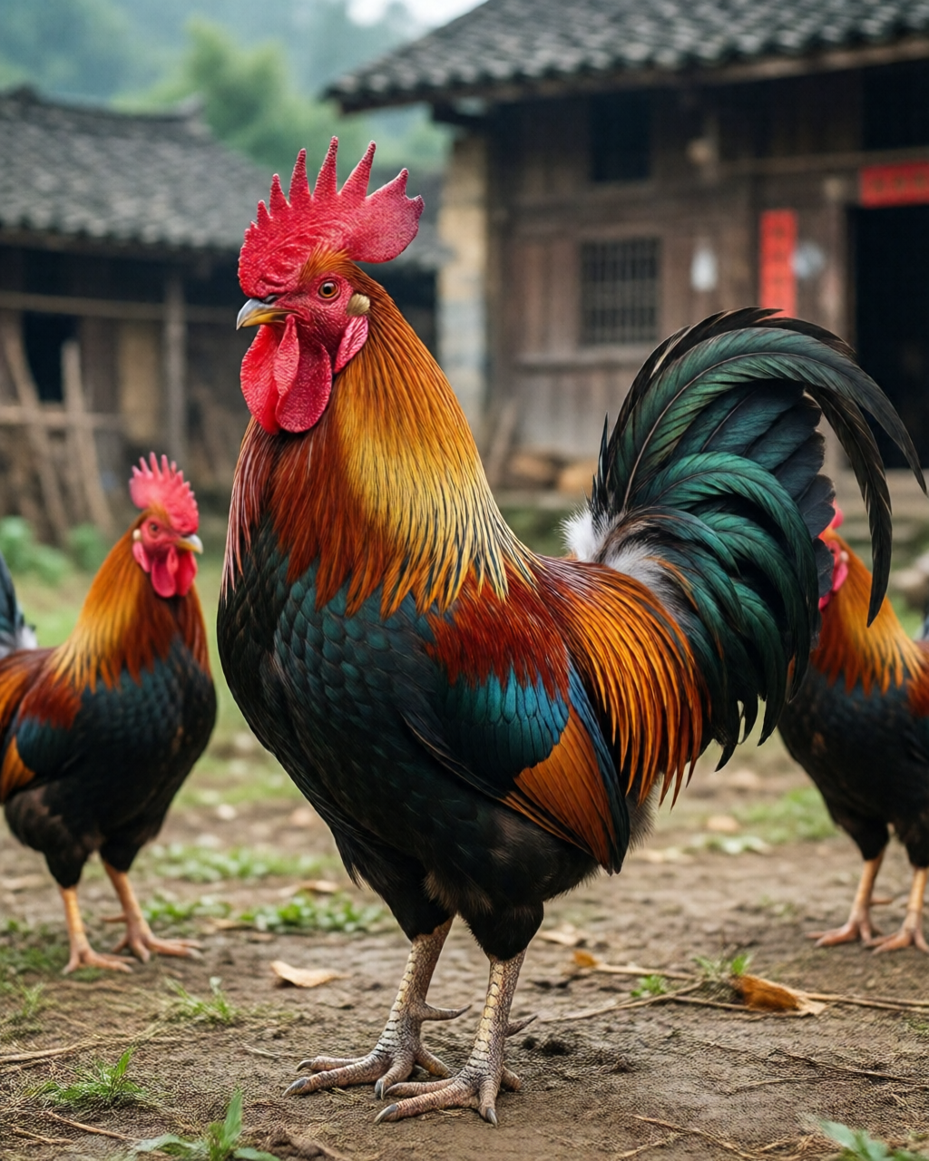 Gamefowl scene — ไก่ชนคลาสสิก