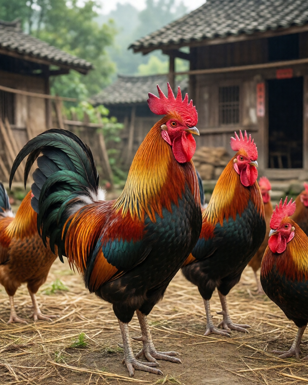Gamefowl scene — Đá Gà Truyền Thống