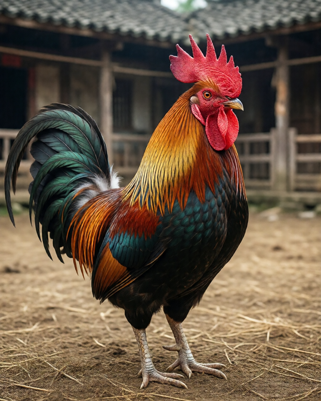 Gamefowl scene — Luyện Gà Chọi