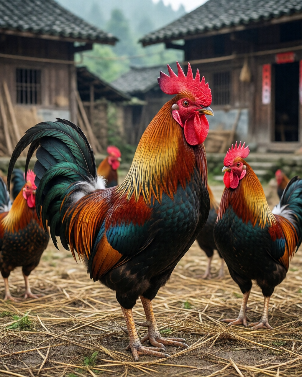 Gamefowl scene — Luyện Gà Chọi