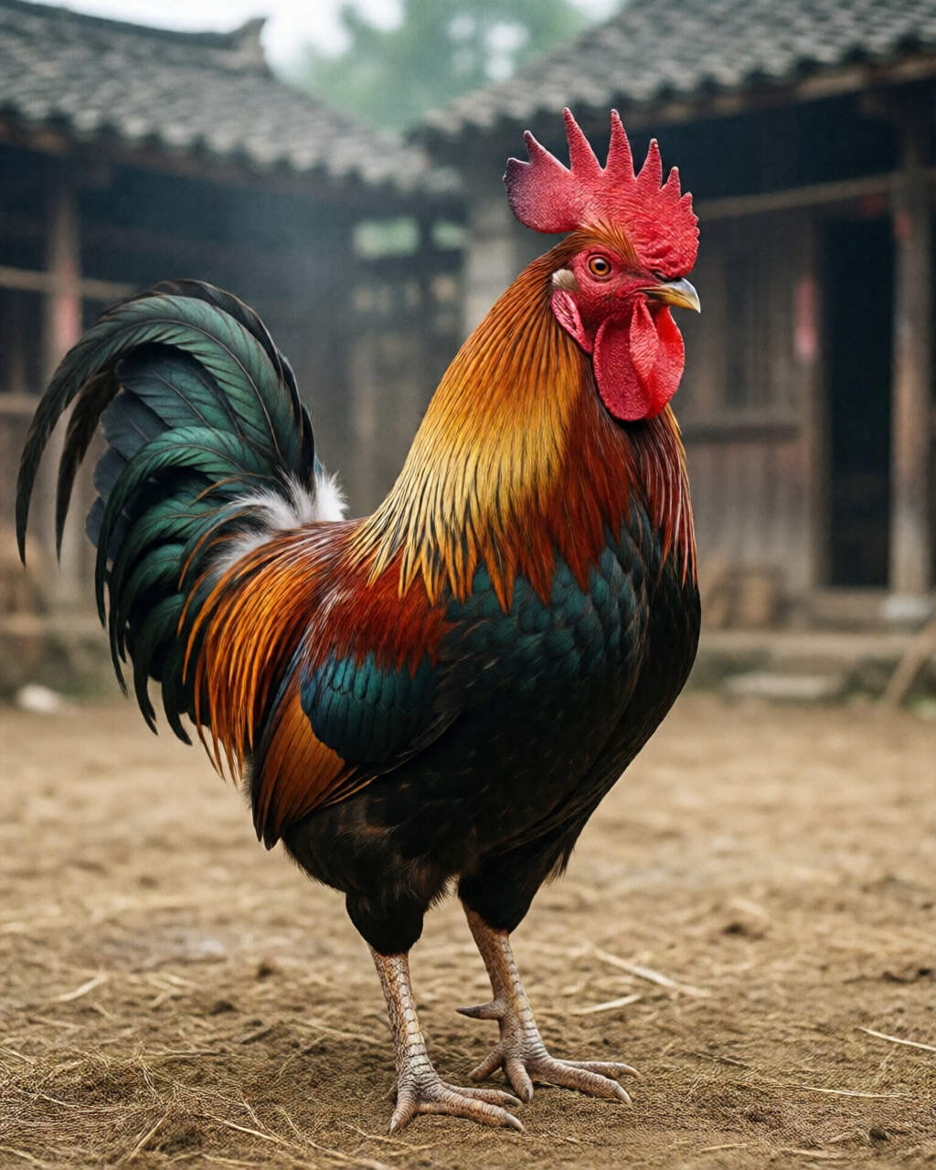 Gamefowl scene — ฝึกไก่ชน
