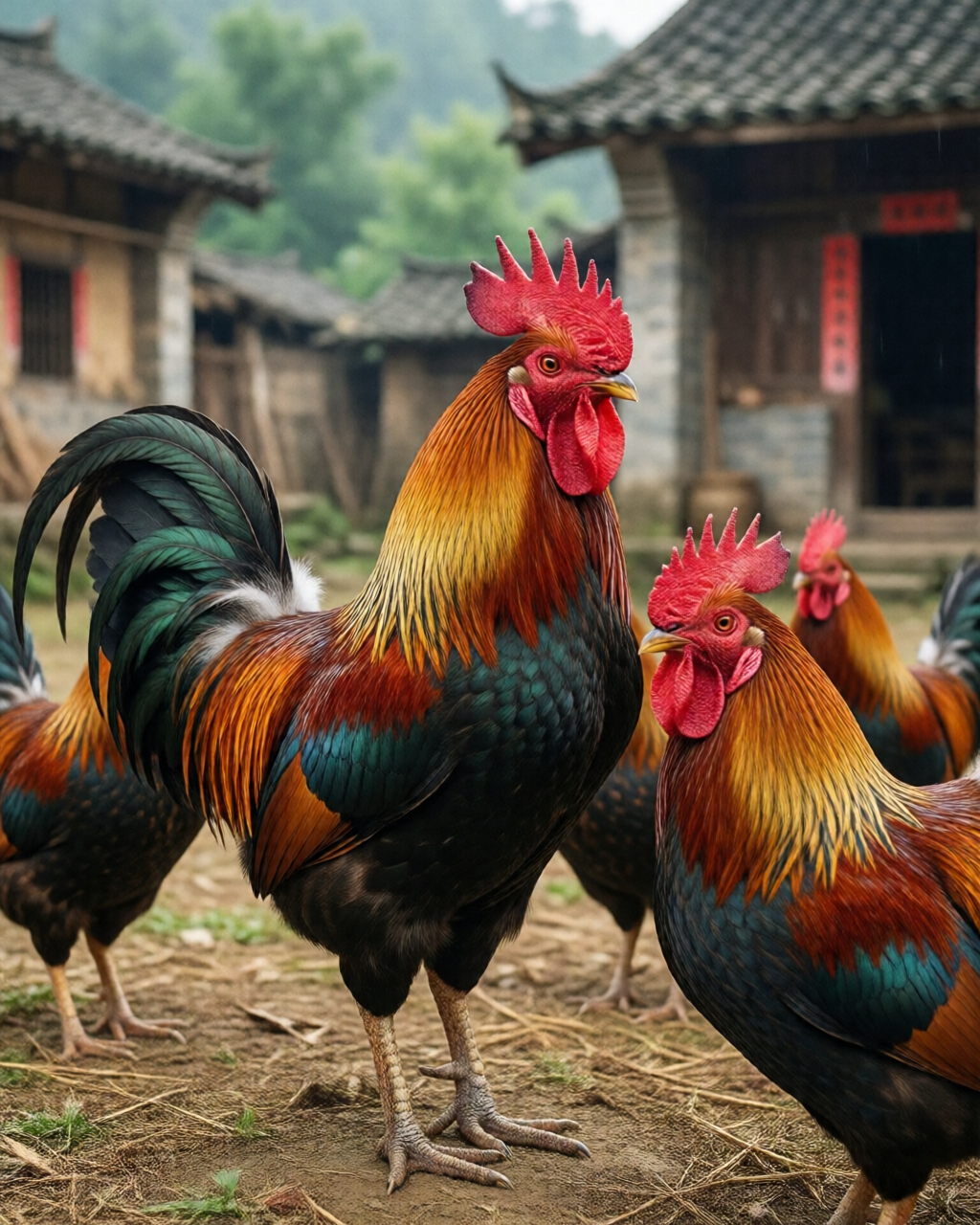 Gamefowl scene — ฝึกไก่ชน