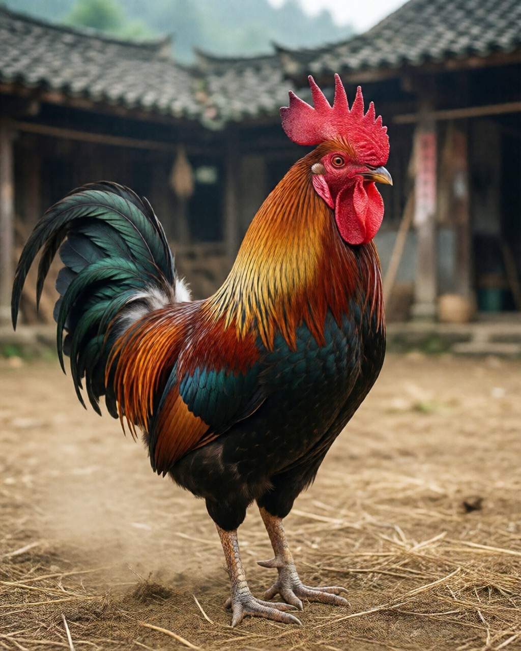 Gamefowl scene — ไก่ชนคลาสสิก