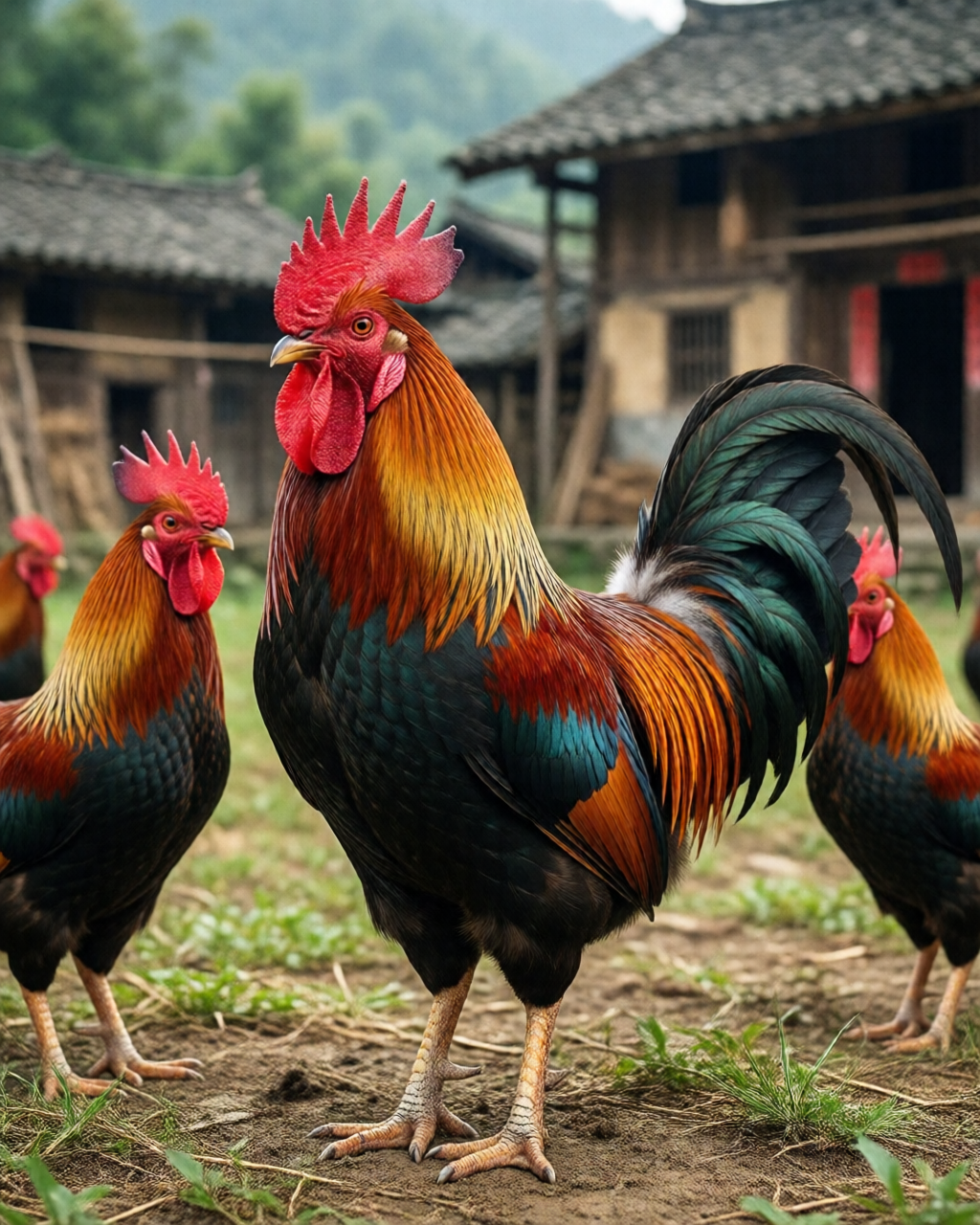 Gamefowl scene — ฝึกไก่ชน