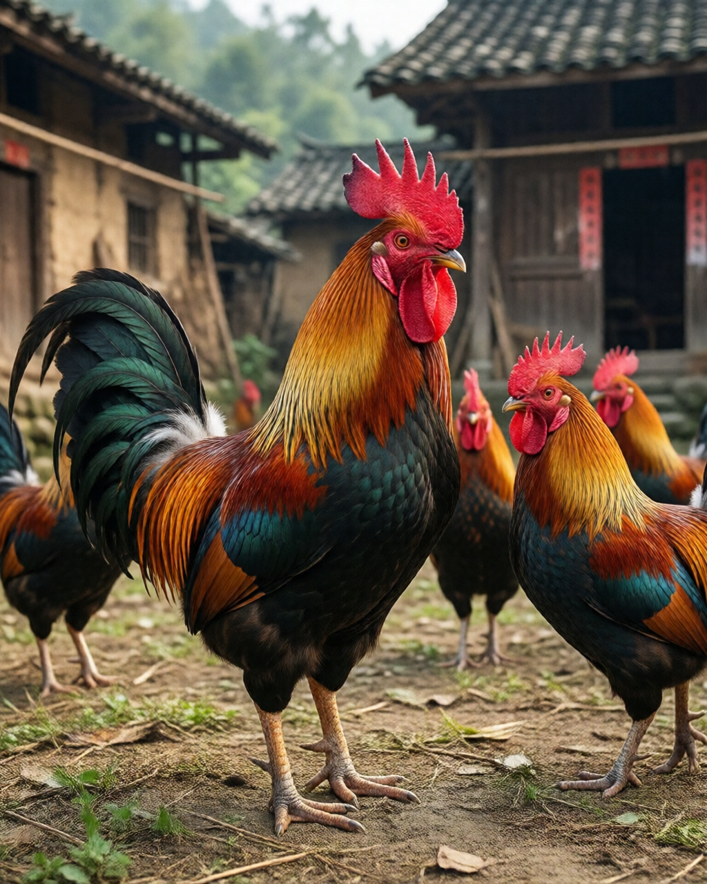 Gamefowl scene — ไก่ชนคลาสสิก