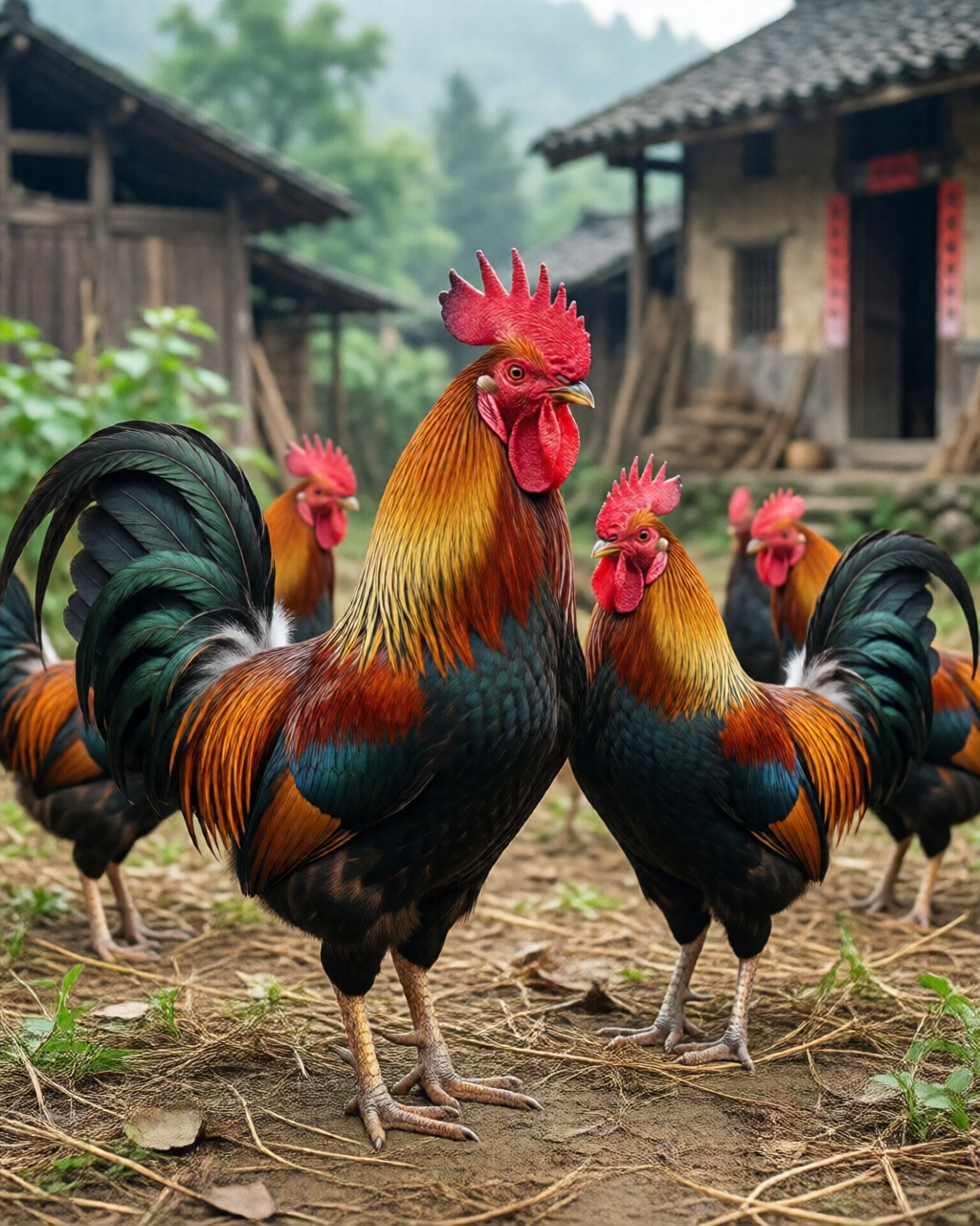 Gamefowl scene — ไก่ชนคลาสสิก
