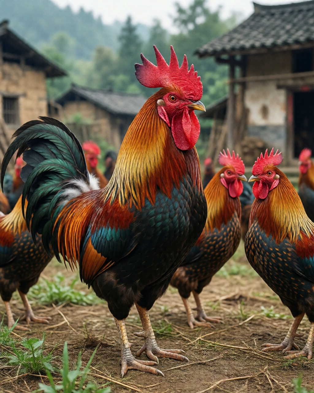Gamefowl scene — ไก่ชนคลาสสิก