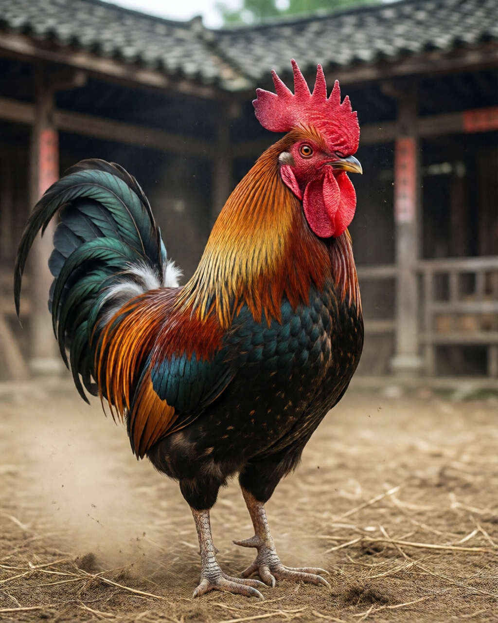 Gamefowl scene — ฝึกไก่ชน