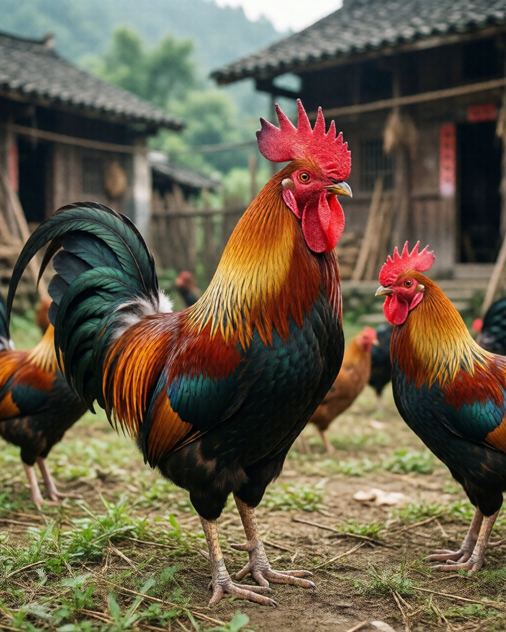 Gamefowl scene — ฝึกไก่ชน