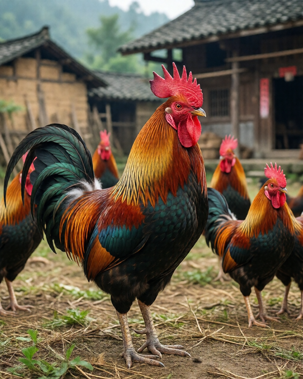 Gamefowl scene — ฝึกไก่ชน