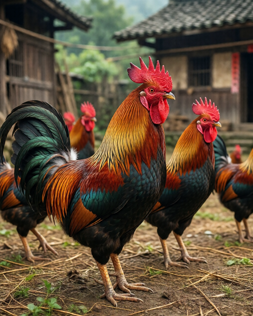 Gamefowl scene — ไก่ชนคลาสสิก