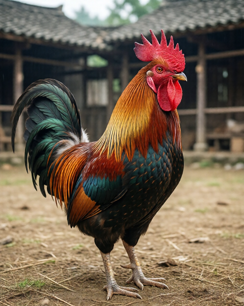 Gamefowl scene — ฝึกไก่ชน