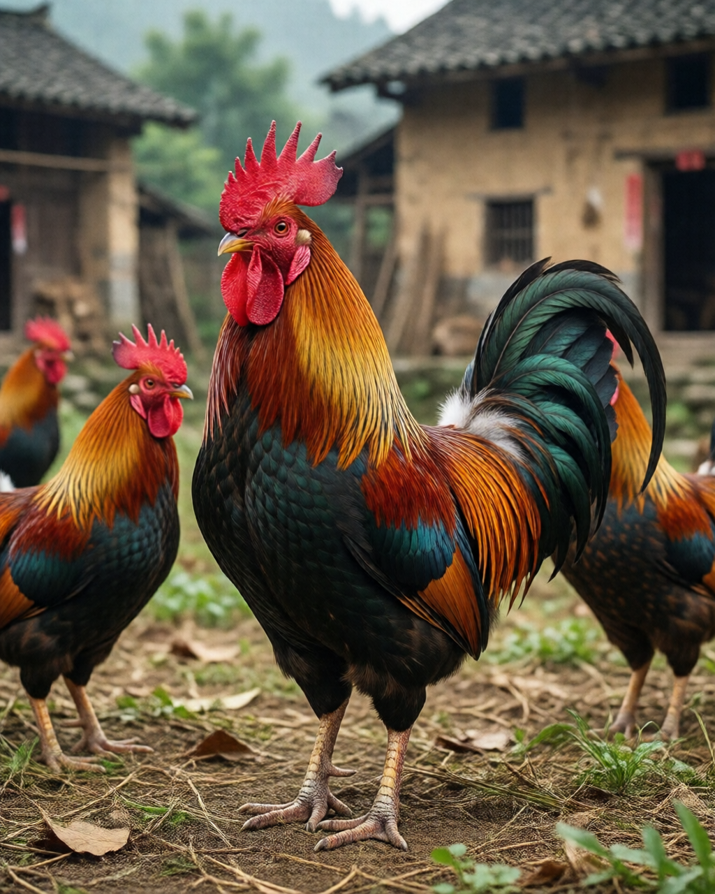 Gamefowl scene — ฝึกไก่ชน
