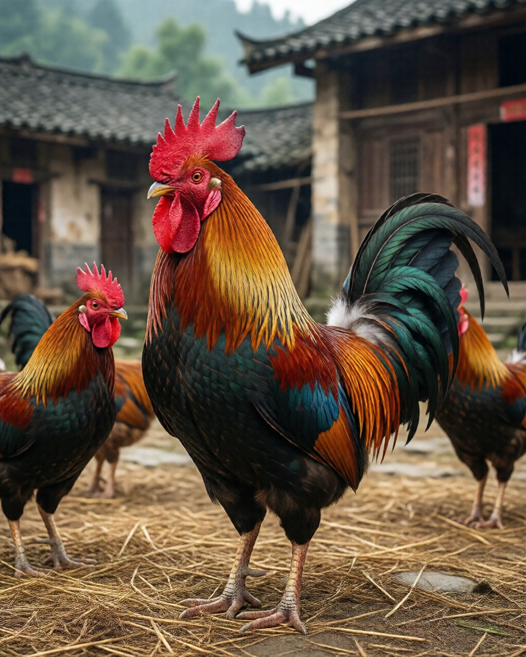 Gamefowl scene — ฝึกไก่ชน