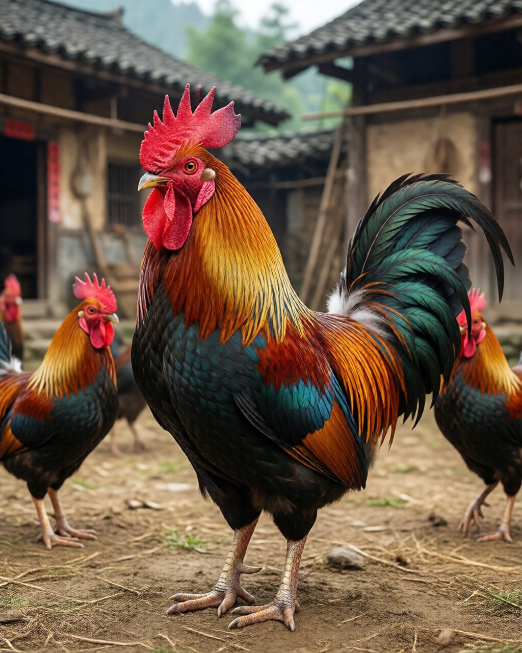 Gamefowl scene — ไก่ชนคลาสสิก