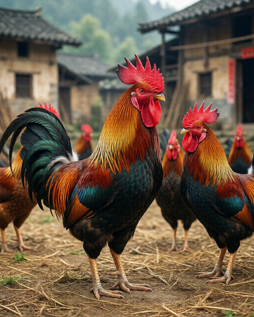 Gamefowl scene — ฝึกไก่ชน