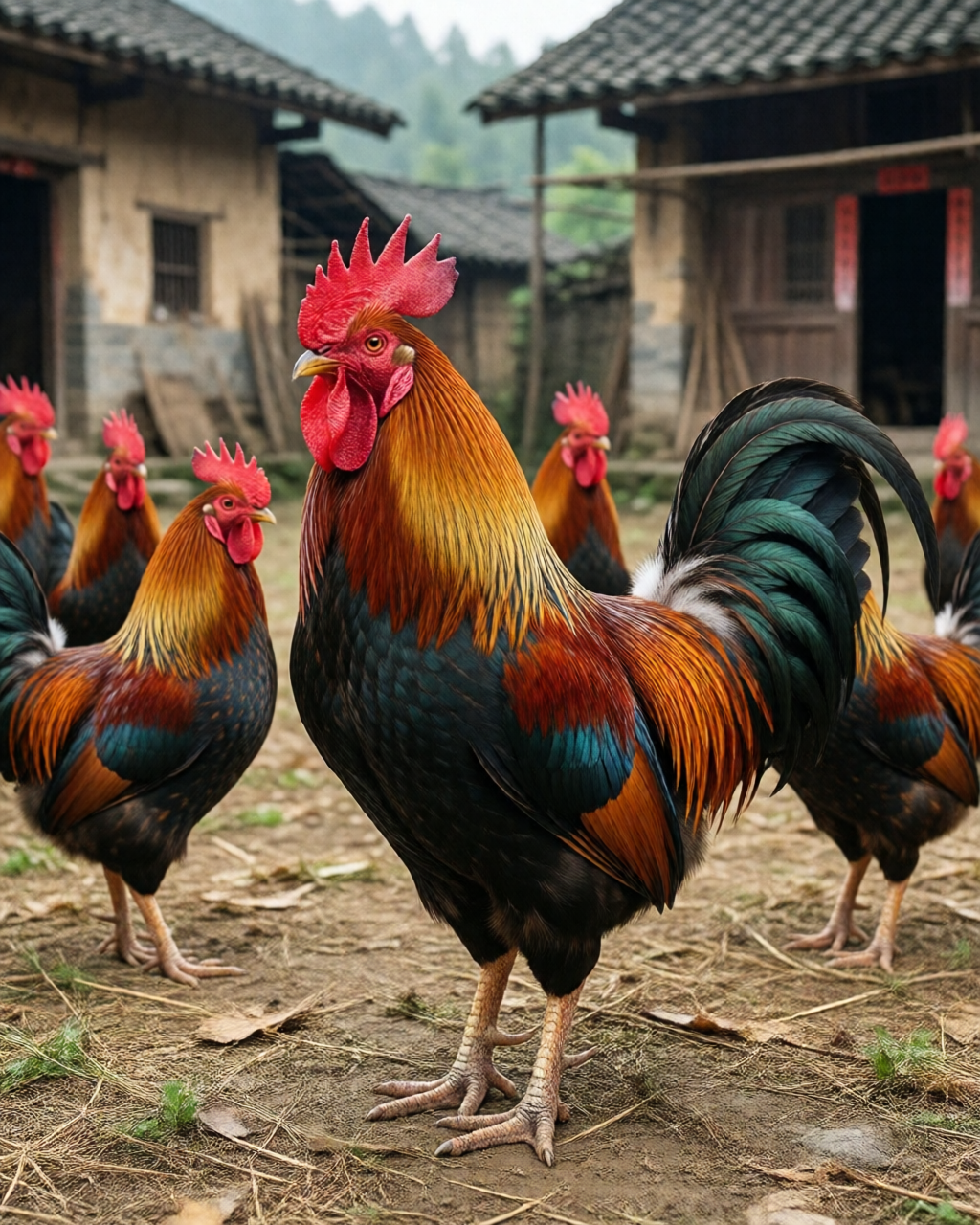 Gamefowl scene — Luyện Gà Chọi