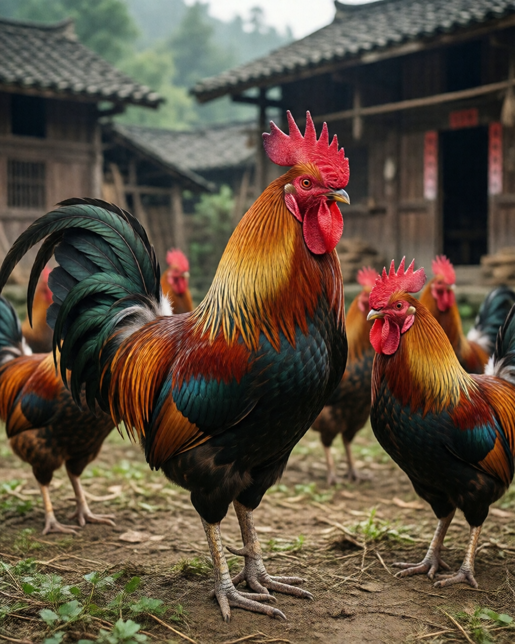 Gamefowl scene — Giống Gà Chọi
