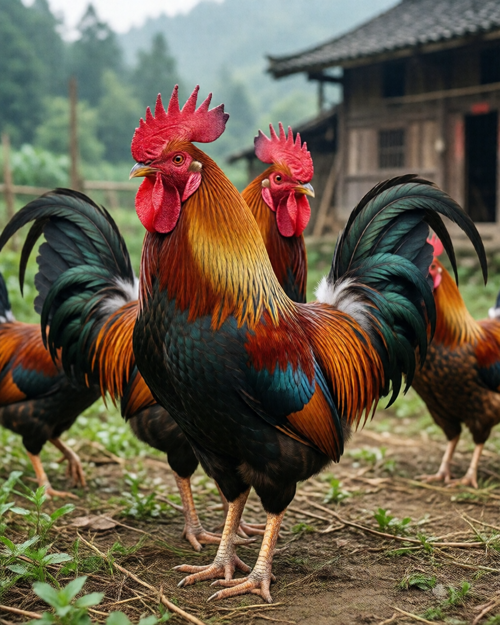 Gamefowl scene — Tin Đá Gà