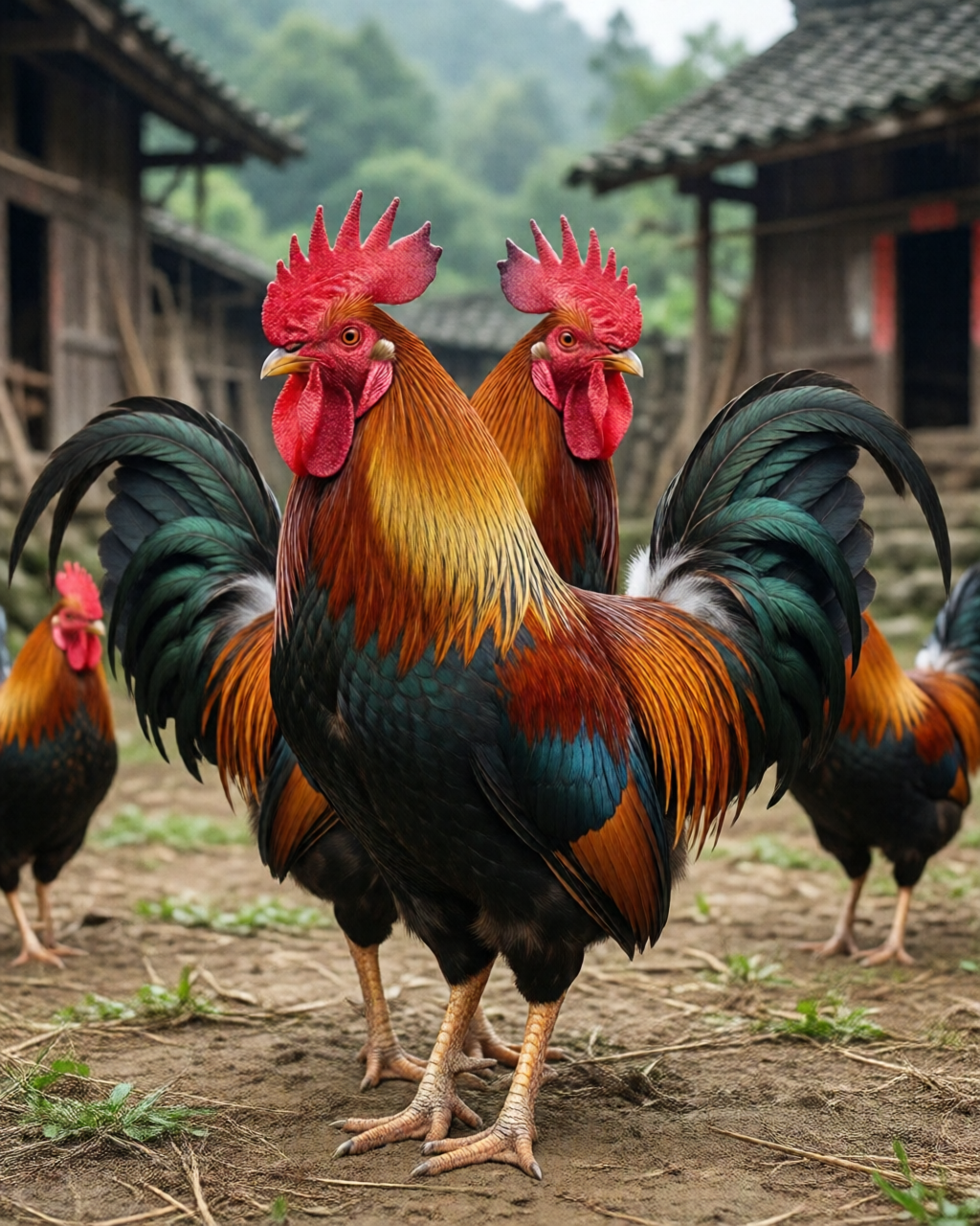 Gamefowl scene — Đá Gà Truyền Thống