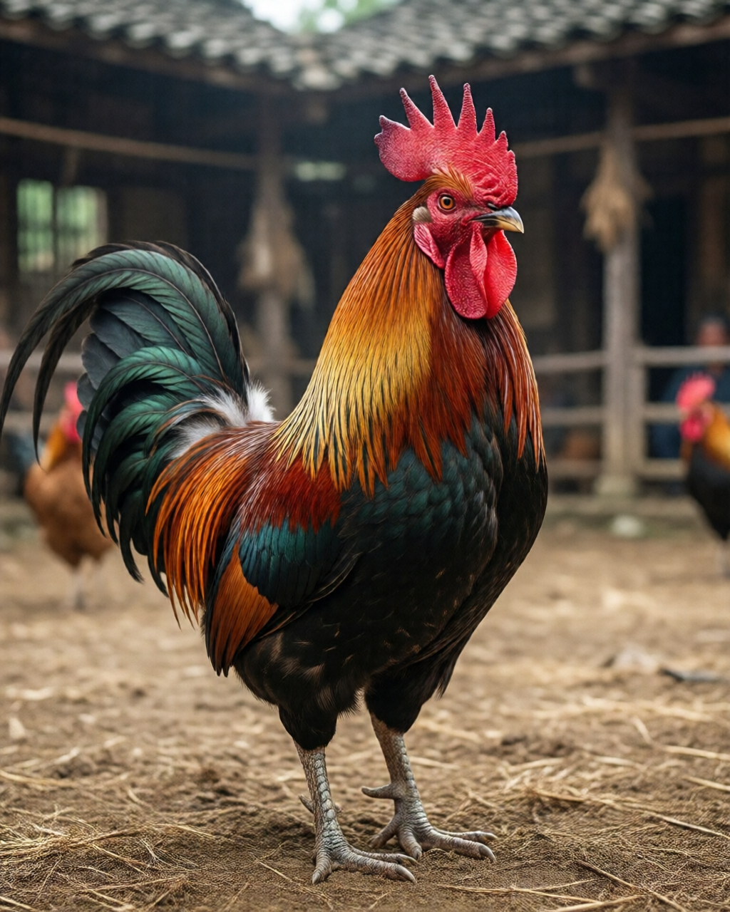 Gamefowl scene — Luyện Gà Chọi