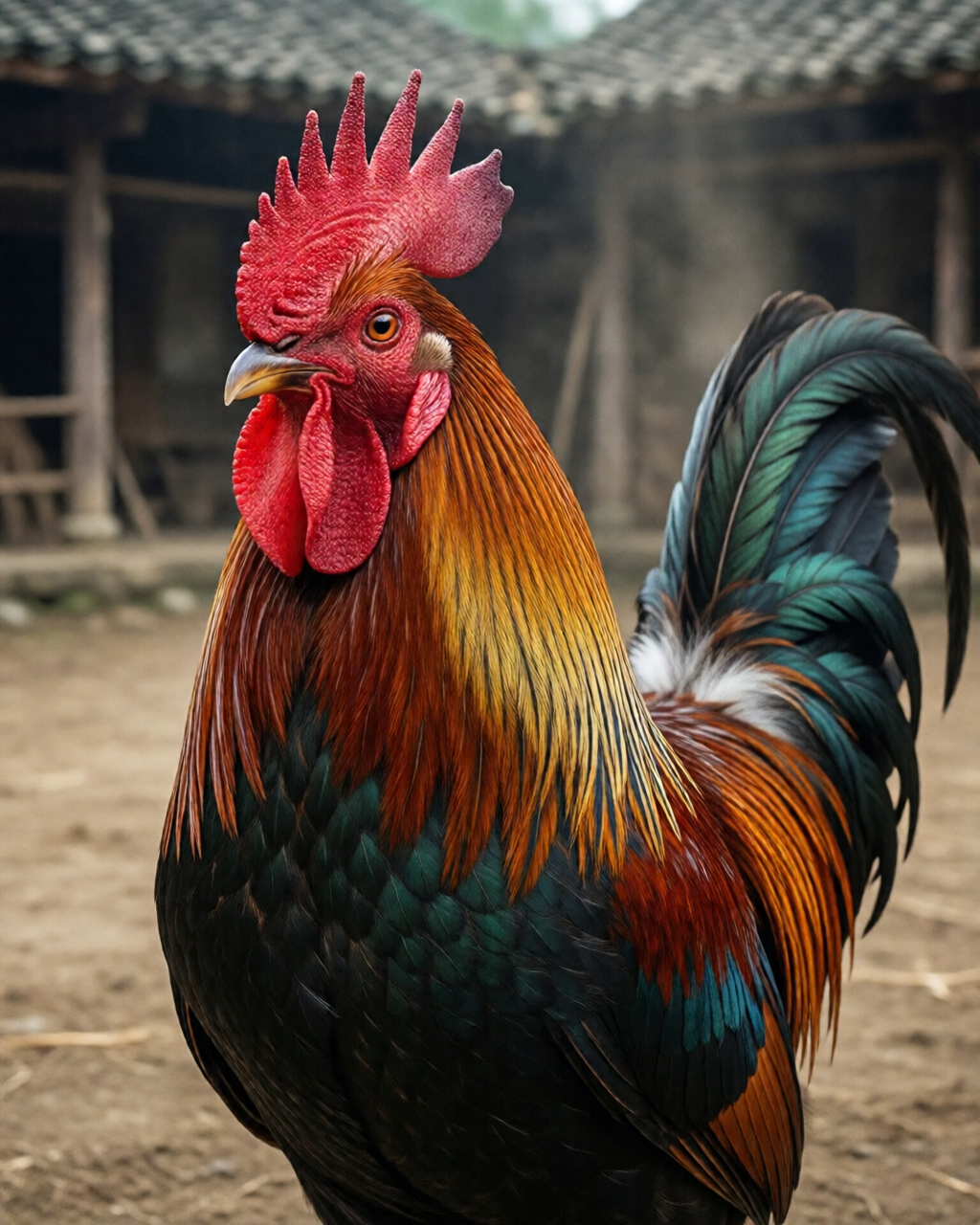 Gamefowl scene — Đá Gà Truyền Thống