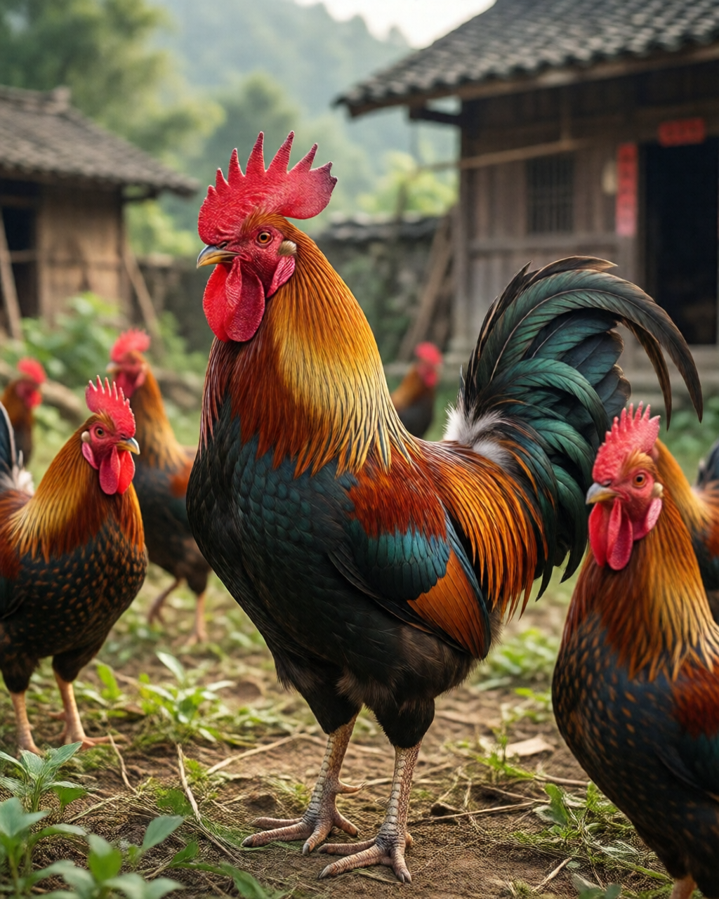 Gamefowl scene — Đá Gà Truyền Thống