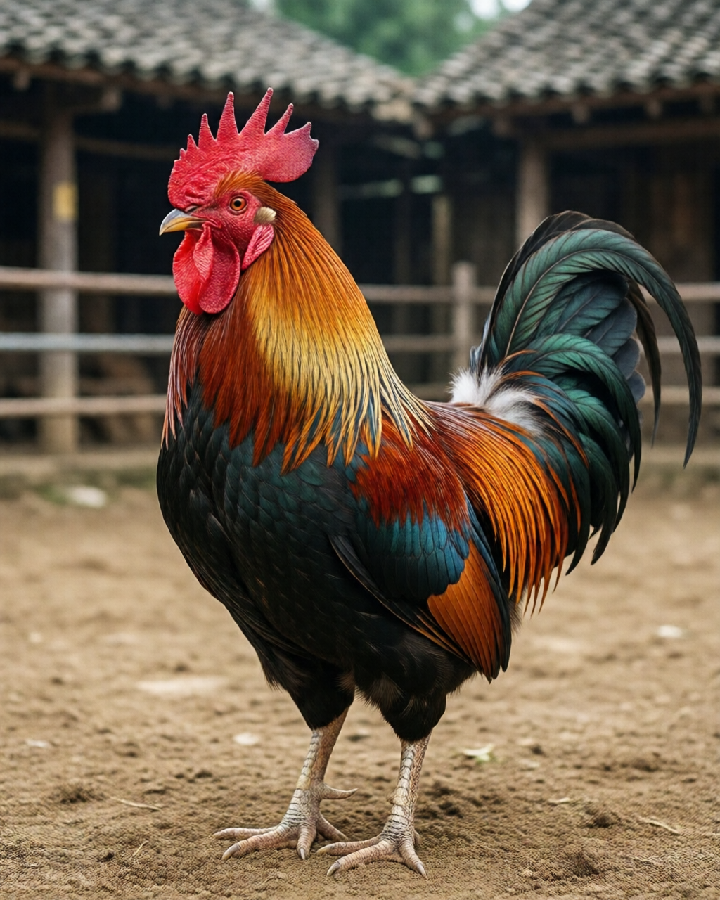 Gamefowl scene — Luyện Gà Chọi