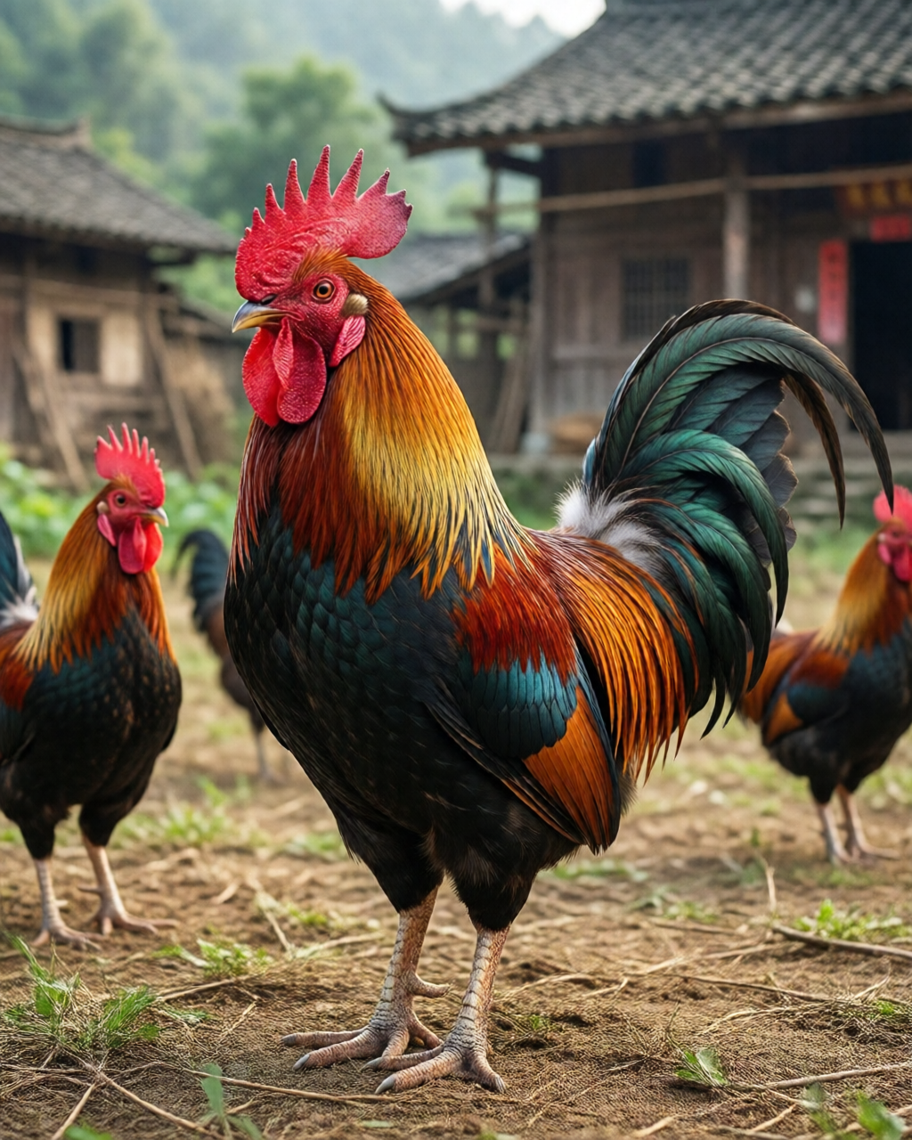 Gamefowl scene — Đá Gà Truyền Thống