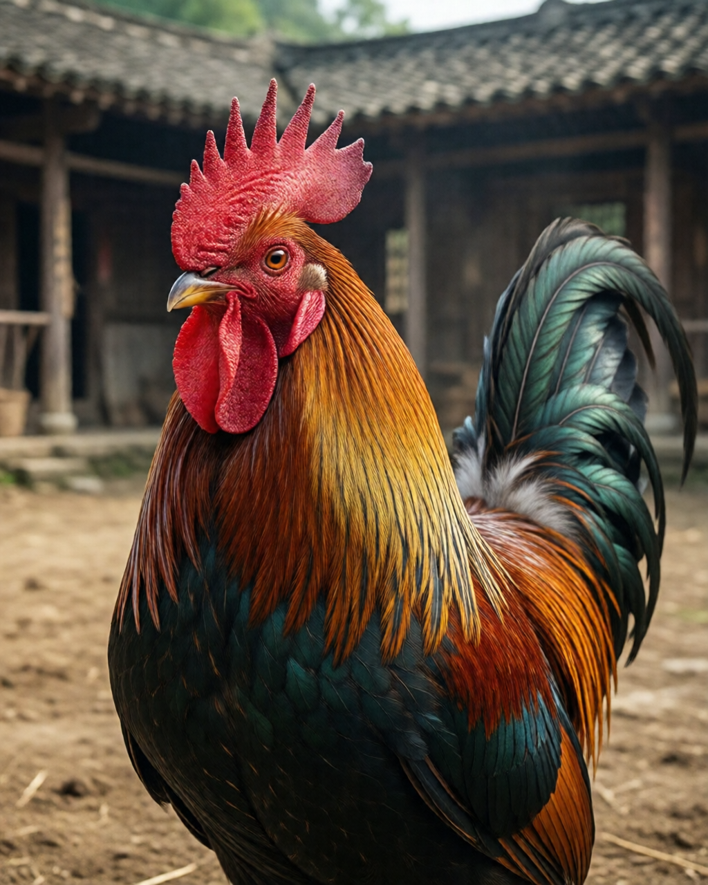 Gamefowl scene — Luyện Gà Chọi