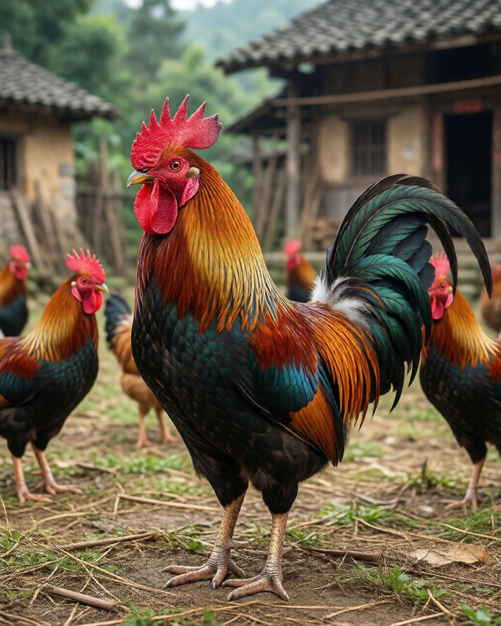 Gamefowl scene — Giống Gà Chọi