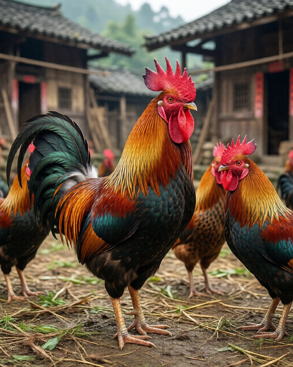 Gamefowl scene — Đá Gà Truyền Thống