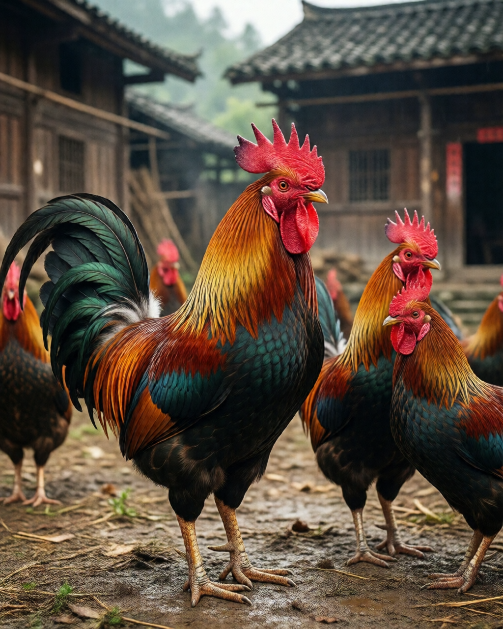 Gamefowl scene — Trường Đá Gà