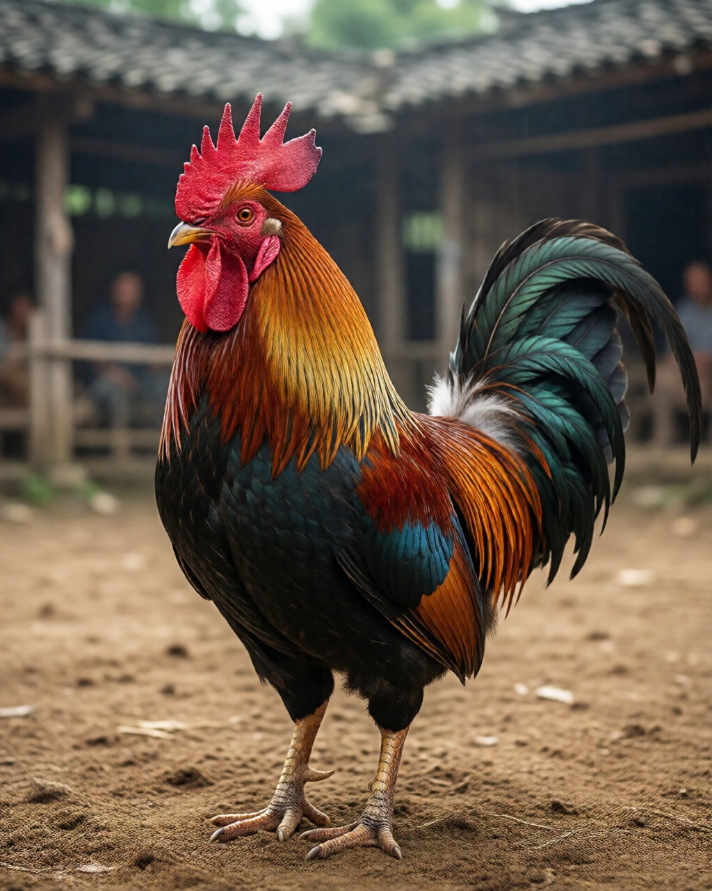 Gamefowl scene — Luyện Gà Chọi