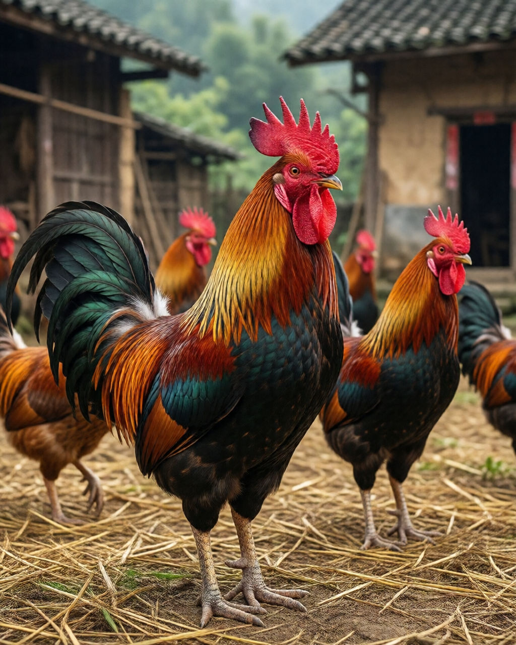 Gamefowl scene — Giống Gà Chọi