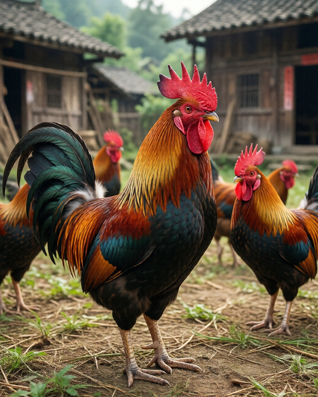 Gamefowl scene — Tin Đá Gà