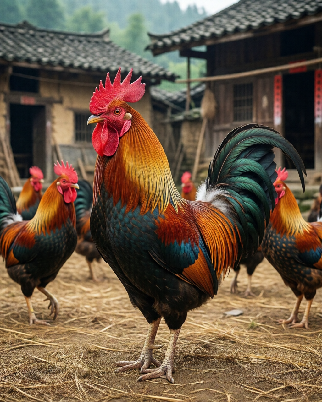 Gamefowl scene — Luyện Gà Chọi