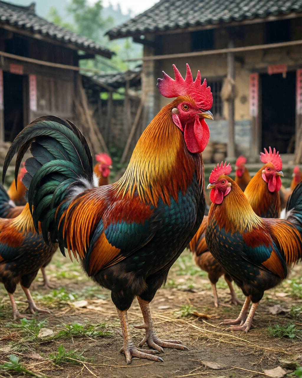 Gamefowl scene — Đá Gà Truyền Thống