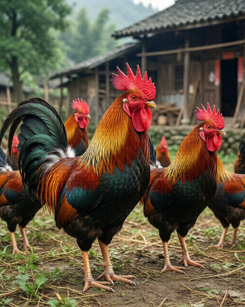 Gamefowl scene — Tin Đá Gà