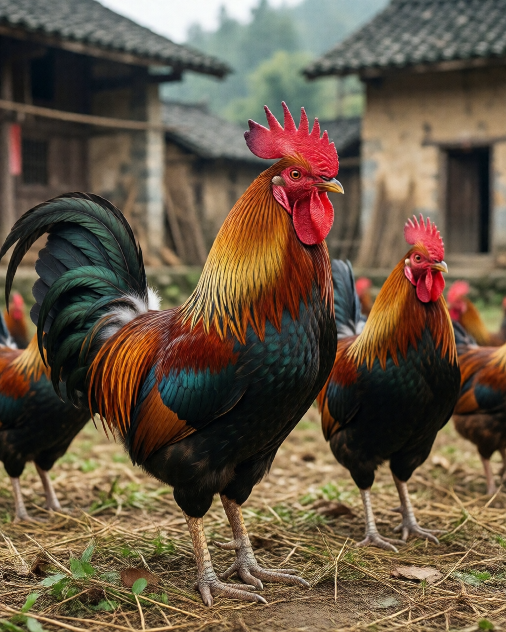 Gamefowl scene — Đá Gà Truyền Thống