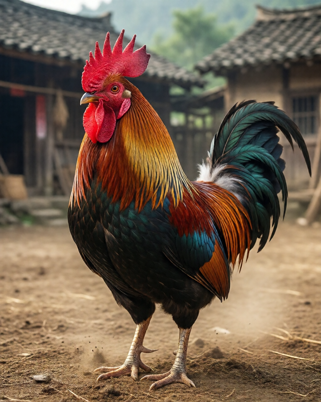 Gamefowl scene — Luyện Gà Chọi