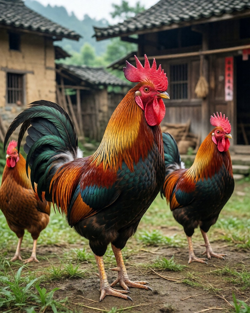 Gamefowl scene — Luyện Gà Chọi