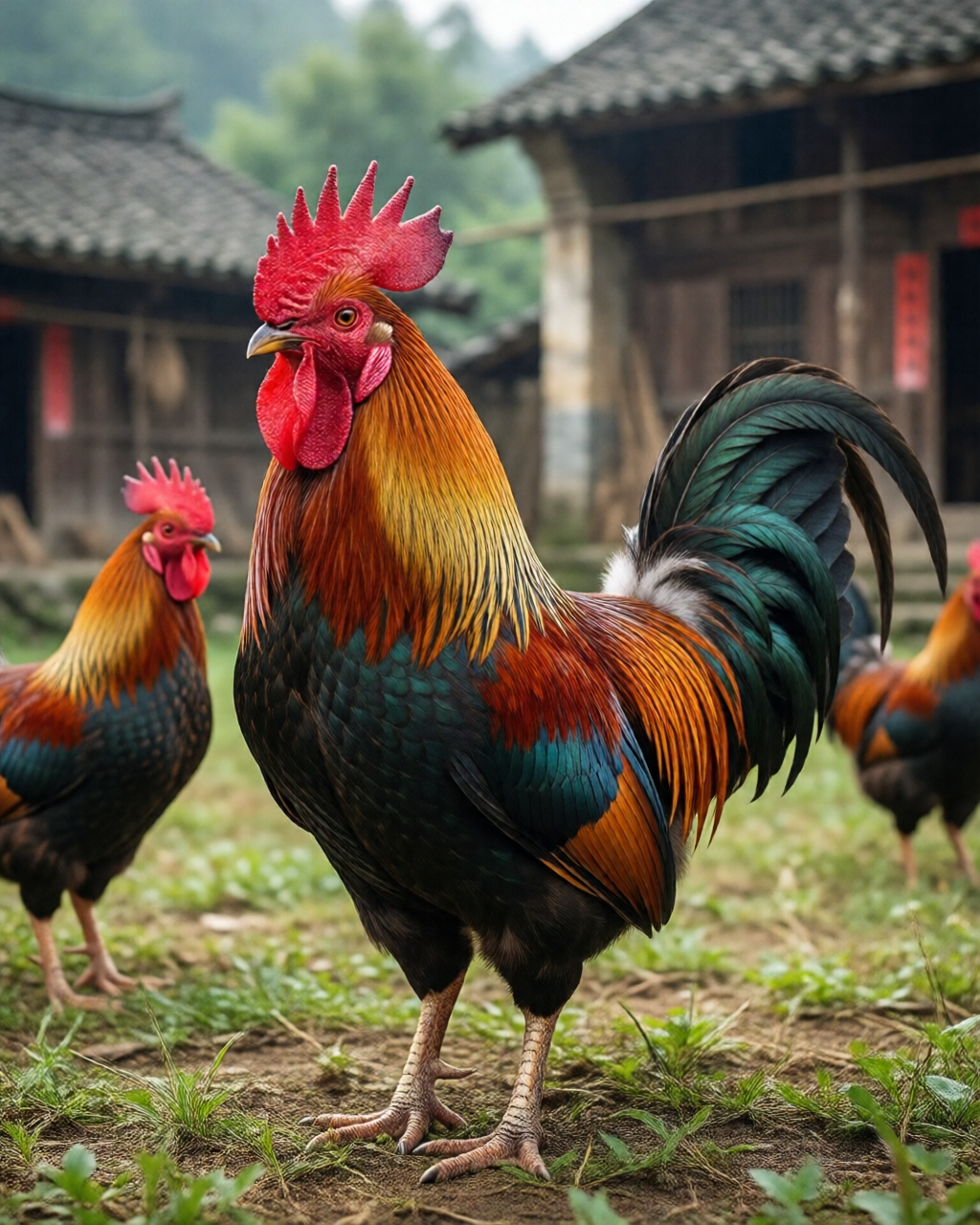 Gamefowl scene — Đá Gà Truyền Thống