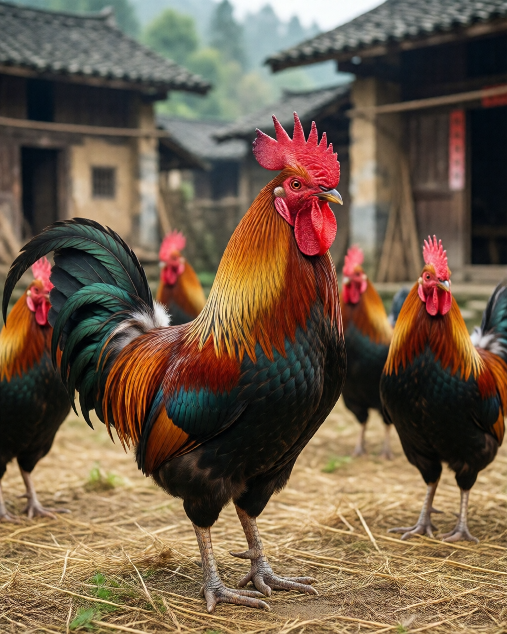 Gamefowl scene — Tin Đá Gà