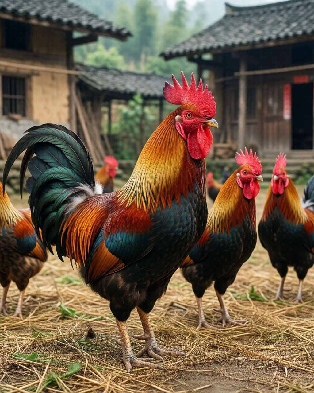 Gamefowl scene — Tin Đá Gà
