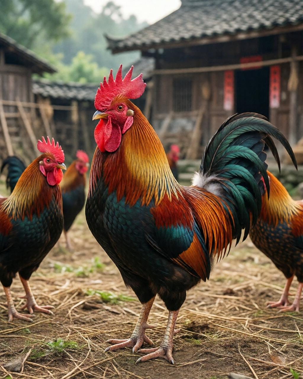 Gamefowl scene — Luyện Gà Chọi