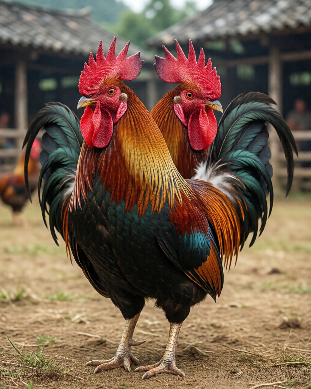 Gamefowl scene — Tin Đá Gà