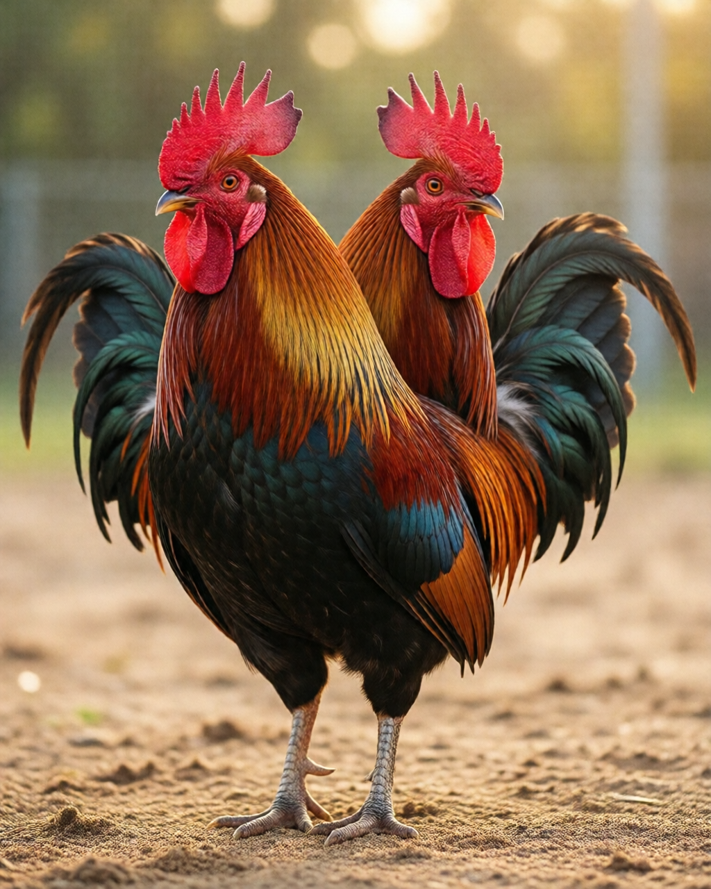 Gamefowl scene — Luyện Gà Chọi
