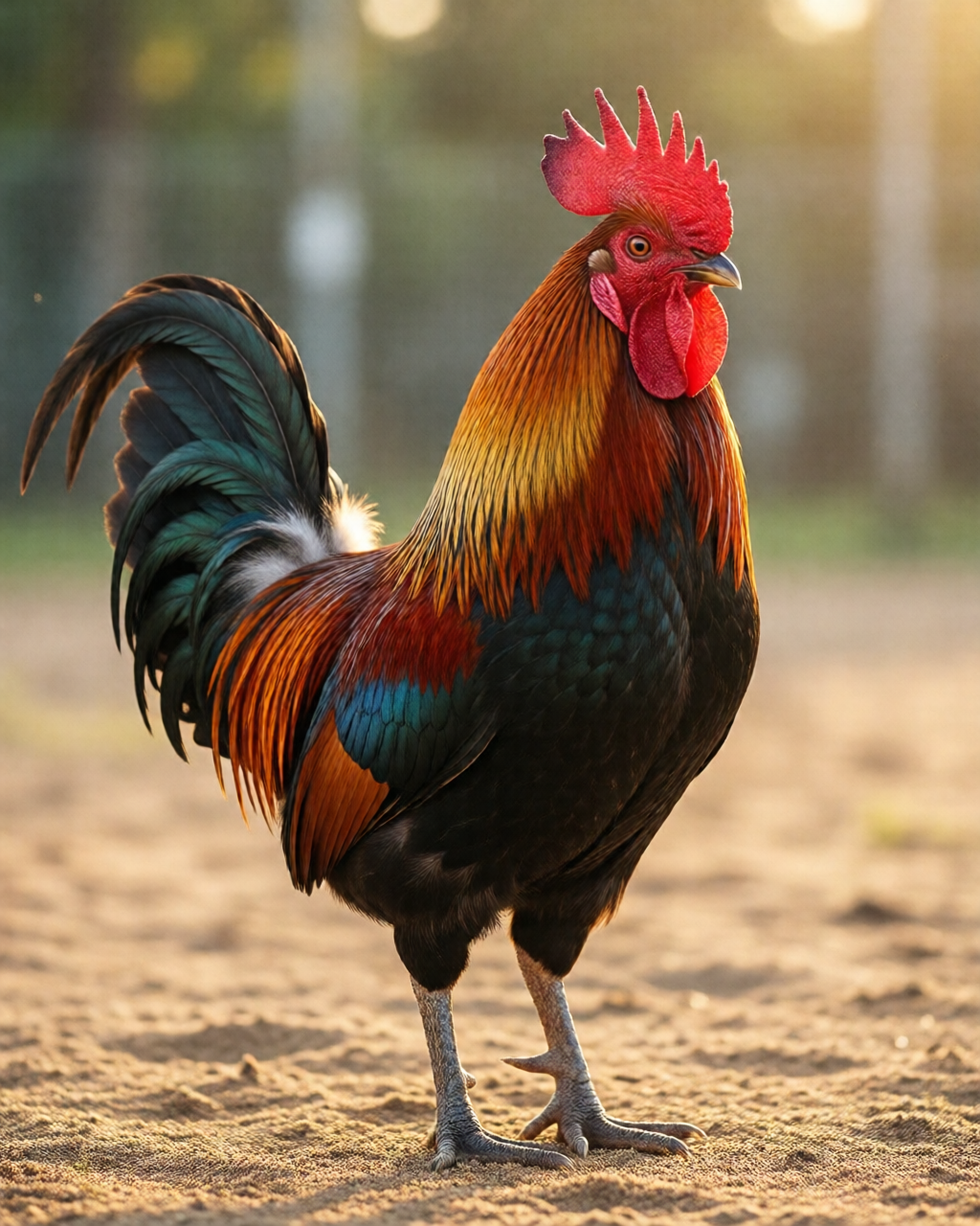 Gamefowl scene — Luyện Gà Chọi