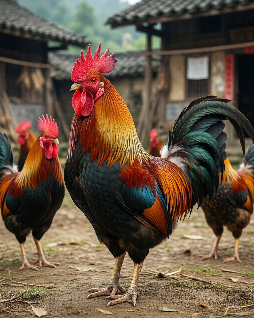 Gamefowl scene — Luyện Gà Chọi